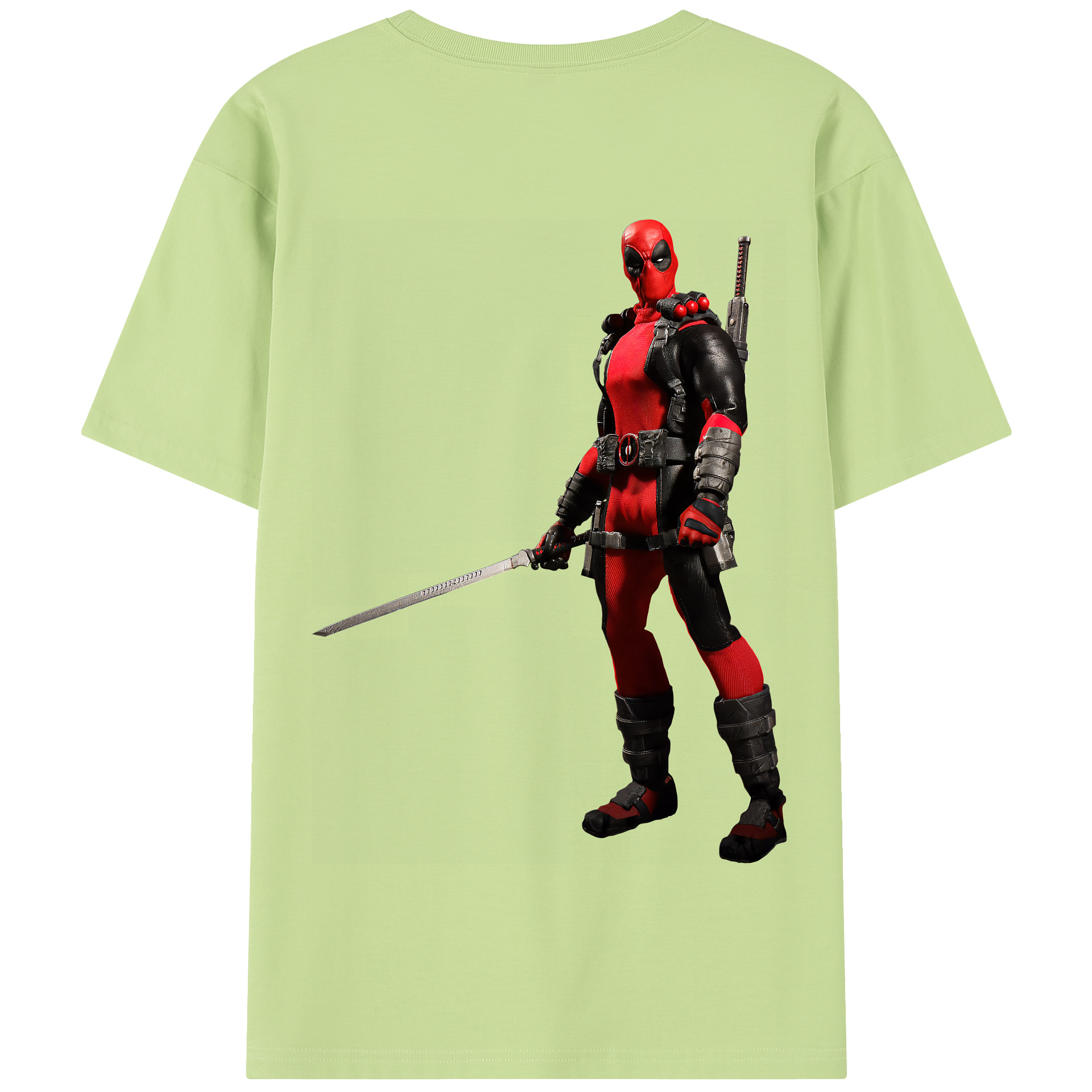 （画像用） Deadpool デッドプール 綿100％半袖Tシャツ（背面プリント）